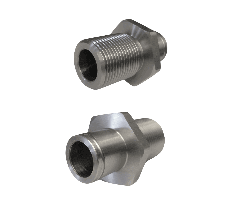 Obráběné kovové díly | soustružená ocelová součást s vnějším závitem | CNC obrábění na zakázku