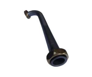 Obráběné kovové díly | CNC ohýbaná ocelová trubka s mosaznou maticí pro průmyslové využití