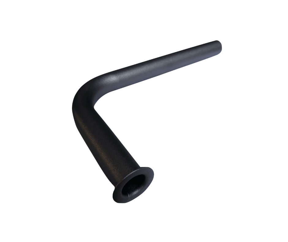 Obráběné kovové díly | CNC ohýbaná ocelová trubka s černou povrchovou úpravou | vyrobená na CNC ohýbačce