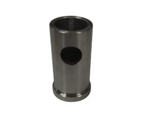 Obráběné kovové díly | frézovaná nerezová trubková součástka s bočním otvorem | CNC obrábění nerezu | výroba přesných dílů z nerezové oceli | strojírenské komponenty na zakázku