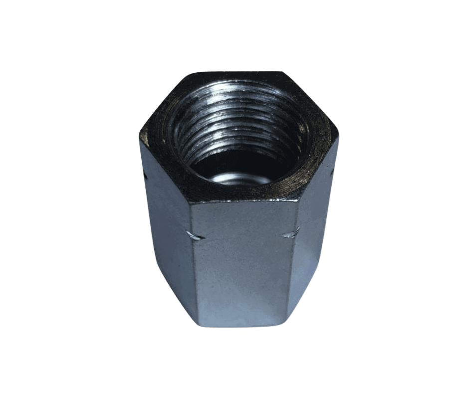 Obráběné kovové díly | Soustružená ocelová šestihranná matice se závitem | CNC soustružený spojovací díl | Zakázková kovovýroba