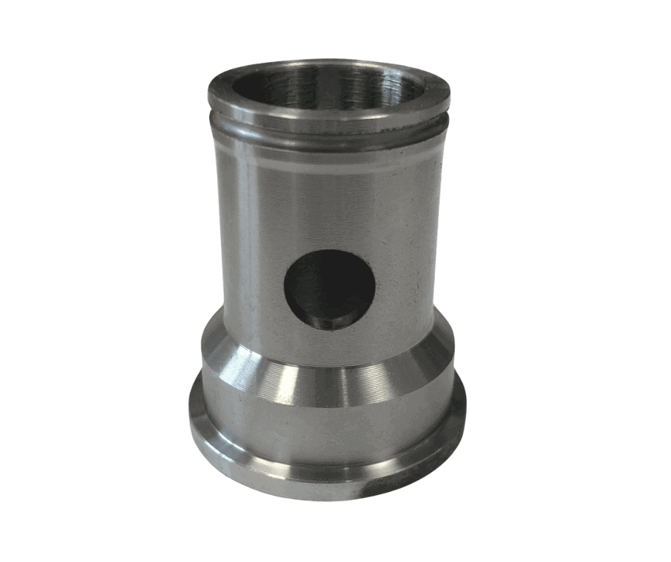 Obráběné kovové díly | Soustružená ocelová součástka s otvorem | Přesná kovovýroba | Zakázková výroba