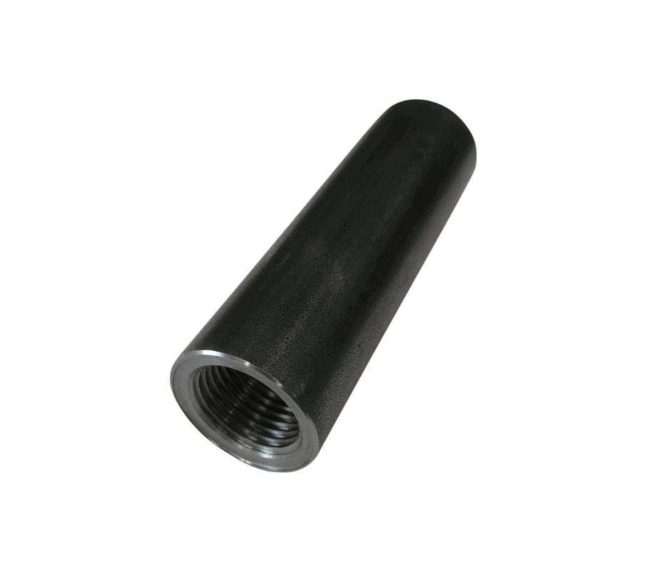 Obráběné kovové díly | Soustružená ocelová trubka s vnitřním závitem | CNC přesně opracovaná součástka pro potrubní systémy | Zakázková kovovýroba