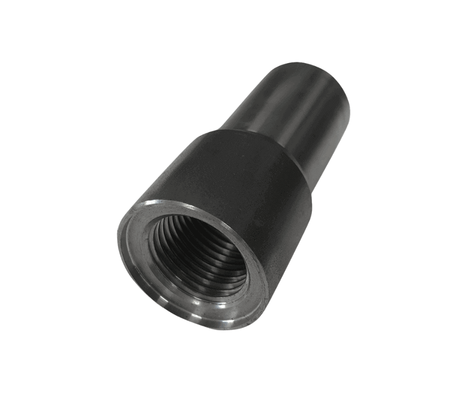 Obráběné kovové díly | Soustružená ocelová trubková redukce s vnitřním závitem | CNC přesná redukce pro potrubní systémy | Zakázková kovovýroba
