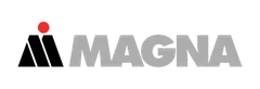 Logo Magna zákazník Aptec production v oblasti automotive výroby a komponentů