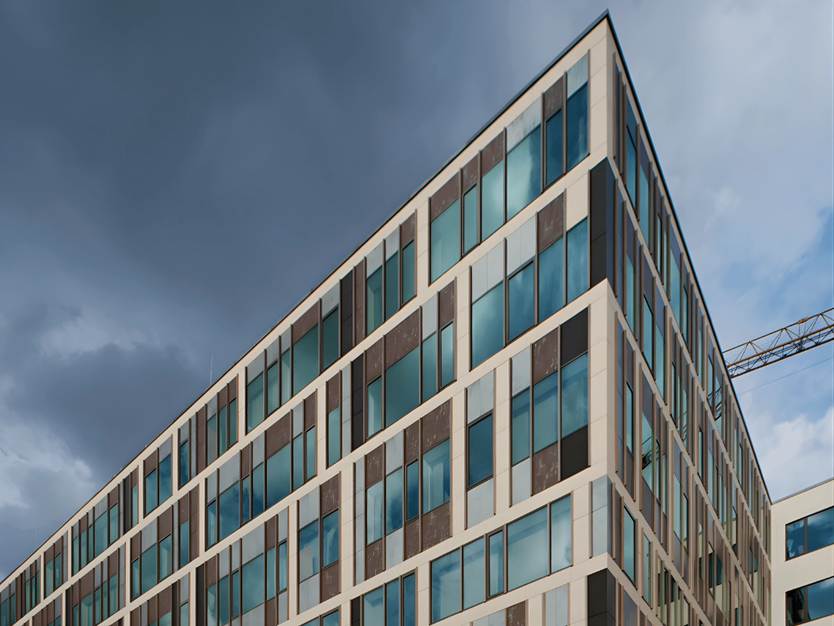 Výměníky tepla Aptec production Váci Greens Maďarsko kancelářské budovy vytápění a chlazení