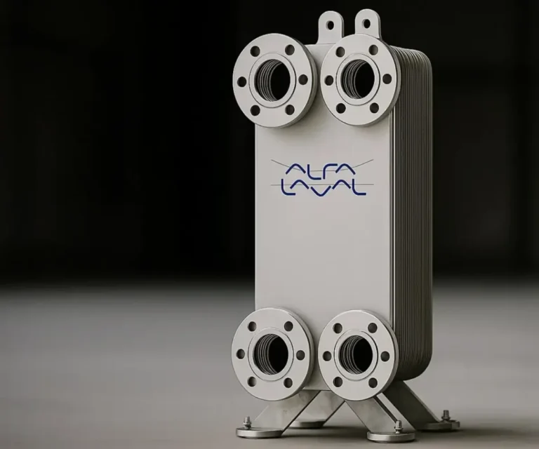Celonerezový deskový výměník tepla Alfa Laval s přírubami