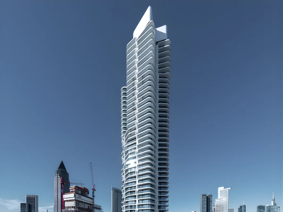 Výměníky tepla Aptec production Grand Tower Německo výšková budova vytápění a chlazení